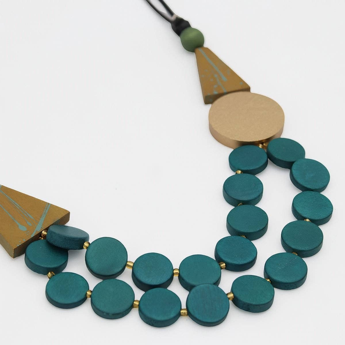 Teal Scarlett Multi-Strand Art Necklace
