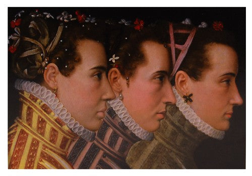 Attributed to Lucas de Heere: Triple Profile Portrait Postcard