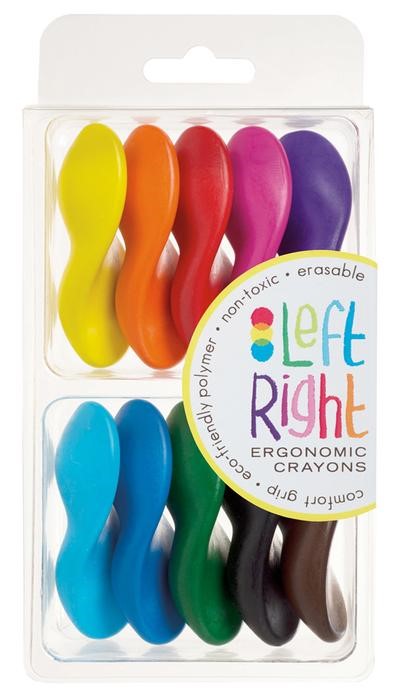 Left Right Ergonomic Crayons