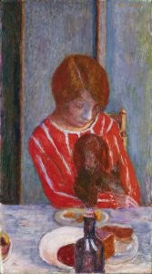 "Woman with Dog" by Pierre Bonnard 8"x10" Giclee Print