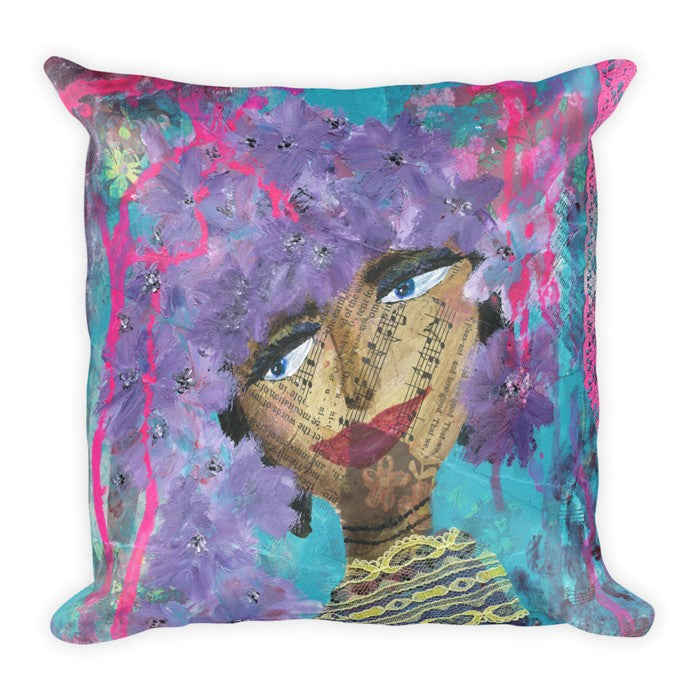 Purple Flowers Pillow - WEB ONLY EXCLUSIVE