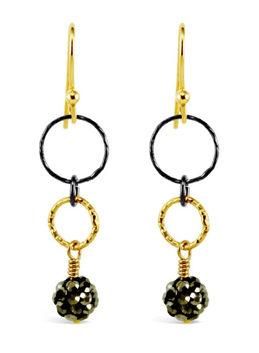 Black & Gold Elegant Earrings - WEB ONLY EXCLUSIVE