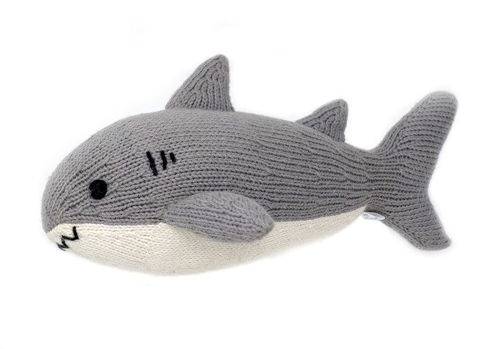 Knit Shark Stuffed Lovey - Web Only Exclusive