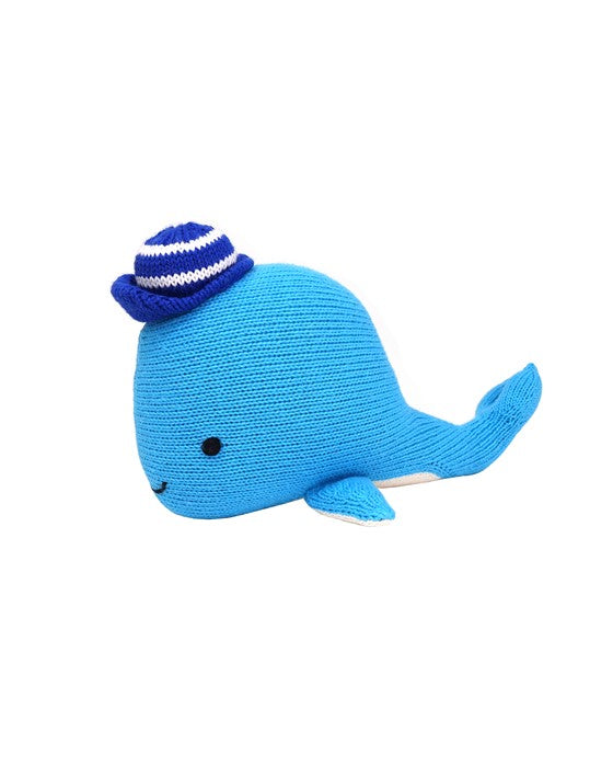 Knit Whale Stuffed Lovey - Web Only Exclusive