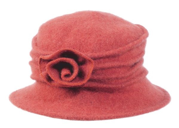 Wool Cloche with Rose - Various Colors - WEB ONLY EXCLUSIVE