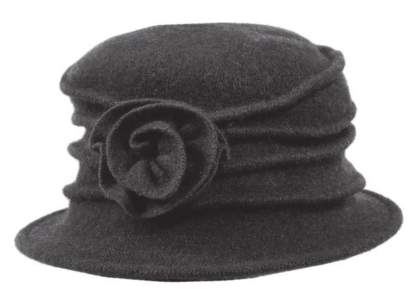 Wool Cloche with Rose - Various Colors - WEB ONLY EXCLUSIVE