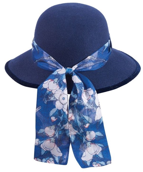 Hokusai Cherry Art Hat - Navy - WEB ONLY EXCLUSIVE