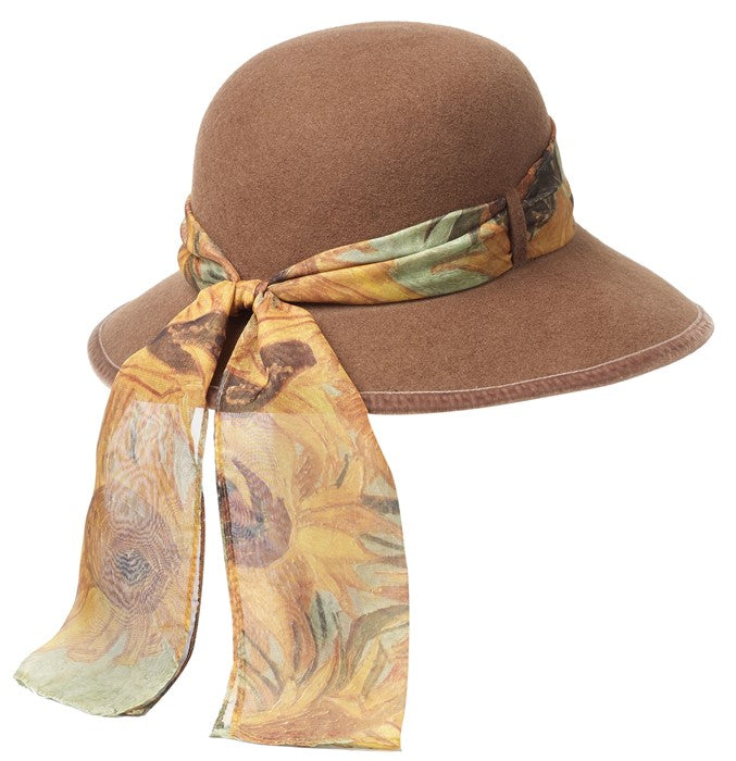 Van Gogh Sunflowers Art Hat - Brown - WEB ONLY EXCLUSIVE