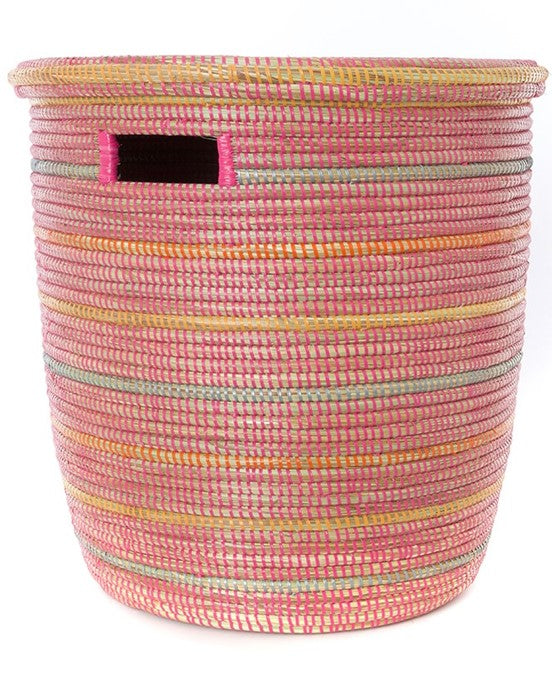 Pink Striped Peace Corps Basket - WEB ONLY EXCLUSIVE