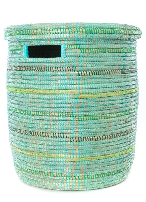 Green Striped Peace Corps Basket - WEB ONLY EXCLUSIVE