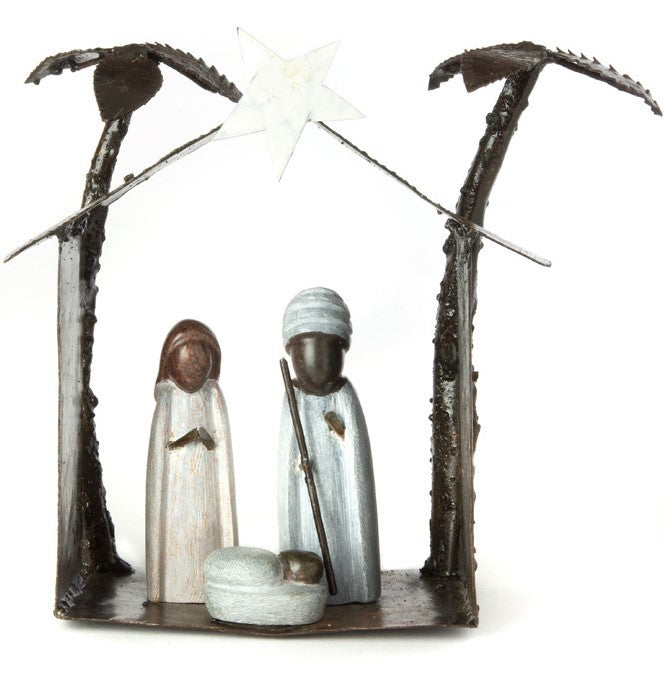 Zimbabwean Serpentine Stone and Metal Nativity Scene - Web Only Exclusive