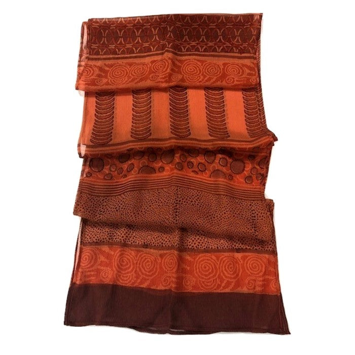 Fall Circles Silk Chiffon Scarf - Web Only Exclusive