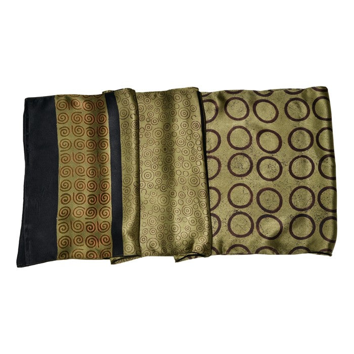 Circles Charmeuse Scarf in Raw Umber - Web Only Exclusive