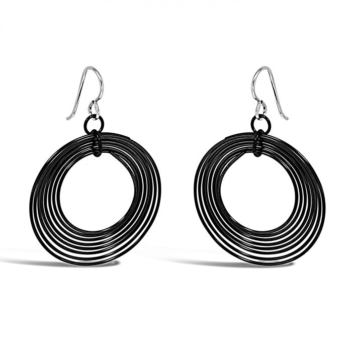 Black Wire Spiral Dangle Earring - Web Only Exclusive