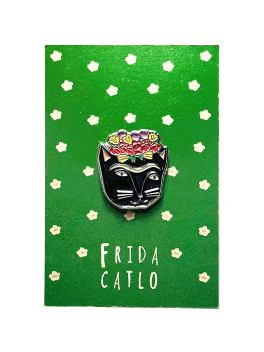 Frida Catlo Cat Artist Pin