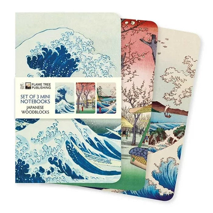 Japanese Woodblocks Set of 3 Midi Notebooks