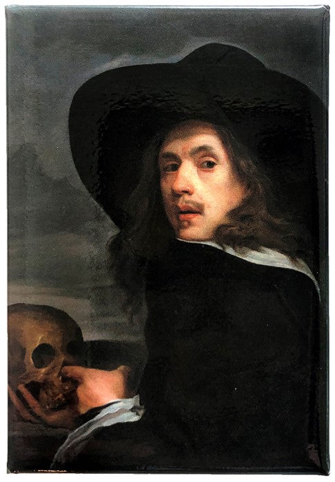 Self-portrait with a Skull Magnet