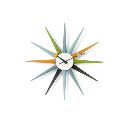 Nelson Sunburst Wall Clock - Multiple Colors - Web Only