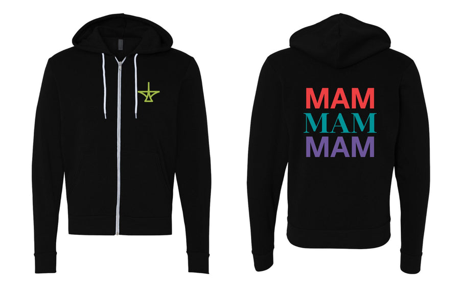 Multi-color MAM Zip-Front Hoodie