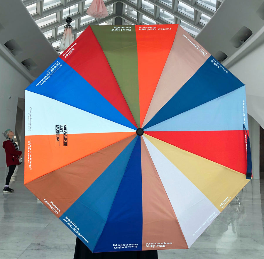 Colors of Milwaukee Travel Umbrella